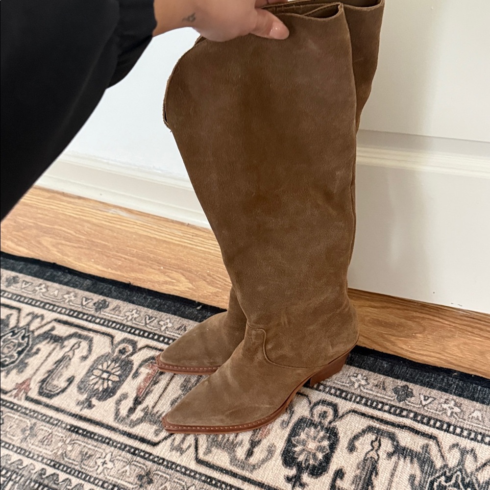Dolce Vita Raj Brown Suede Boots - Picture 3 of 4